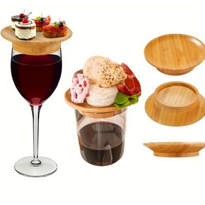 1Pc Wine Glass Charcuterie Topper Cup Cover Food Tray Wine Glass Charcuterie Board Topper Charcuterie Wine Toppers Mini Cheese Board
