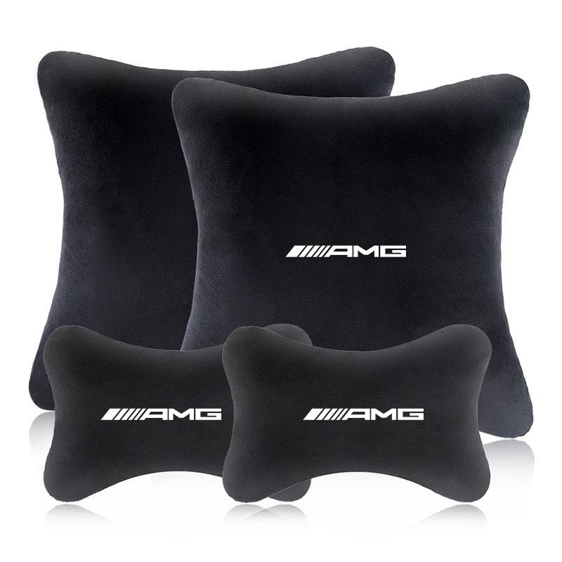 Car Seat Head Support Cushion Lumbar Pillow Interior Accessories for Mercedes Benz AMG Smart W205 C300 W203 W206 W108 W124 W126