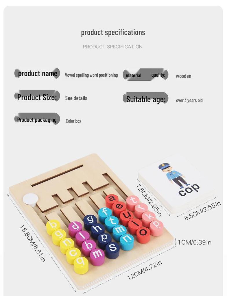 Children's Vowel & Logic Educational Toy for Early Learning & Intellectual Development
