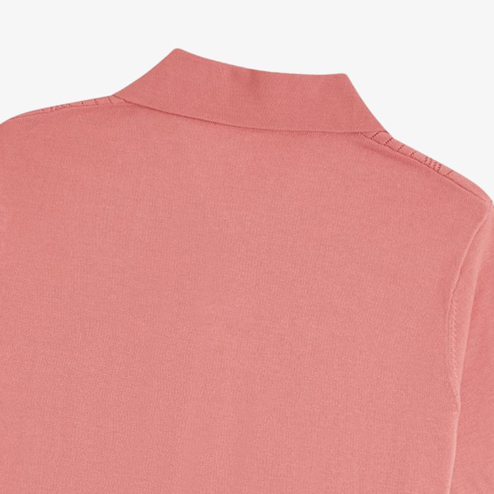 FRED PERRY [Womens] Pointel Detail Knit Shirt - Putty Pink (X90) Afpf2519133-X90