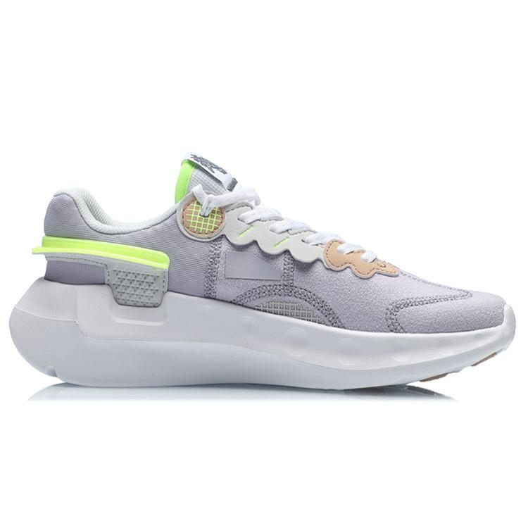 Li Ning Getaway Cushioning Slip Resistant Abrasion Resistant Low Top Running Shoes Women's Light Wisteria Purple ARHR052-4