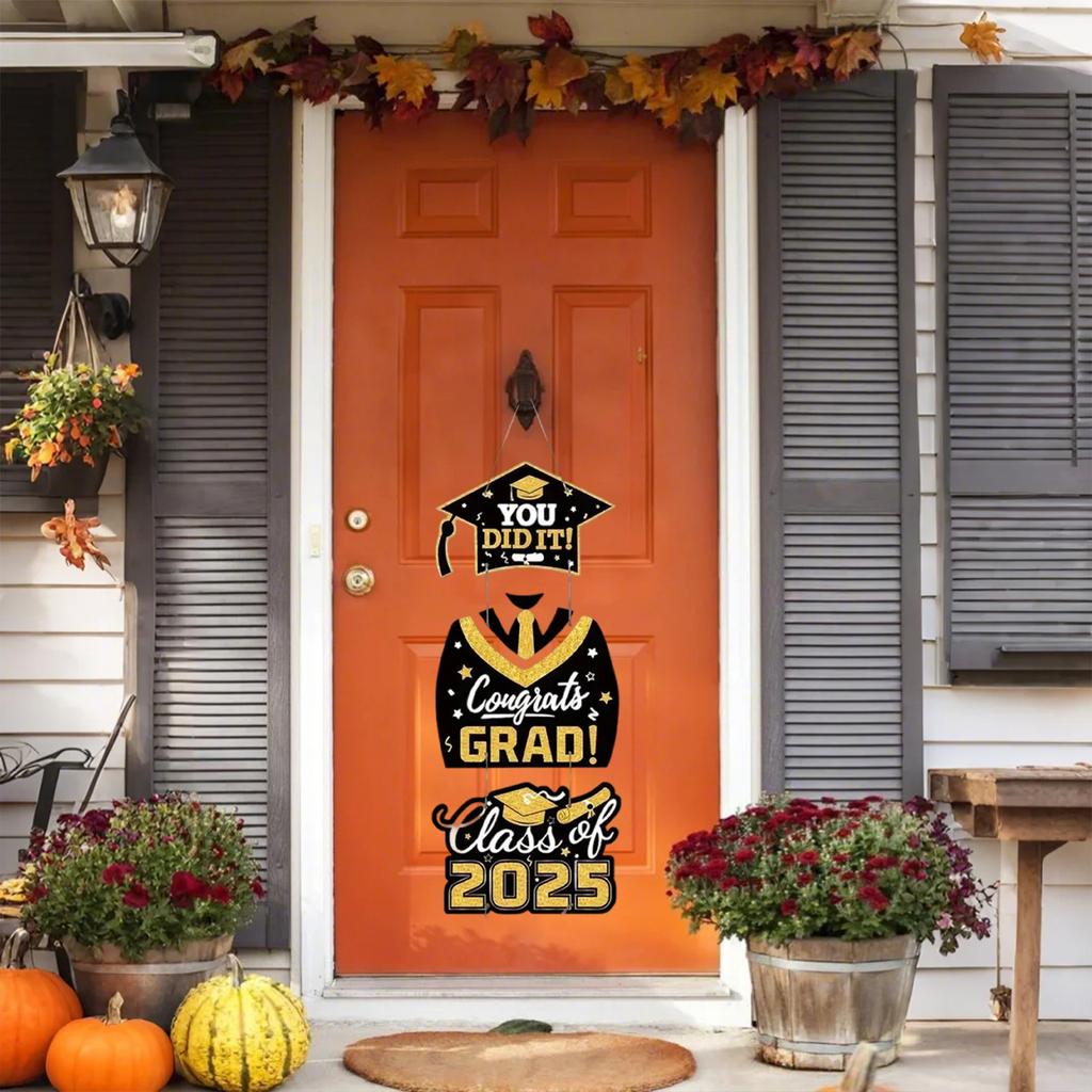 Absolventská sezóna Venkovní tématická párty Závěsná dřevěná dekorace na dveře