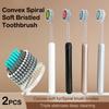 2Pcs Mouth Clean Toothbrush Ultra-Fine Soft Hard Bristle Toothbrush Deep Cleaning For Adults Whitening Teeth