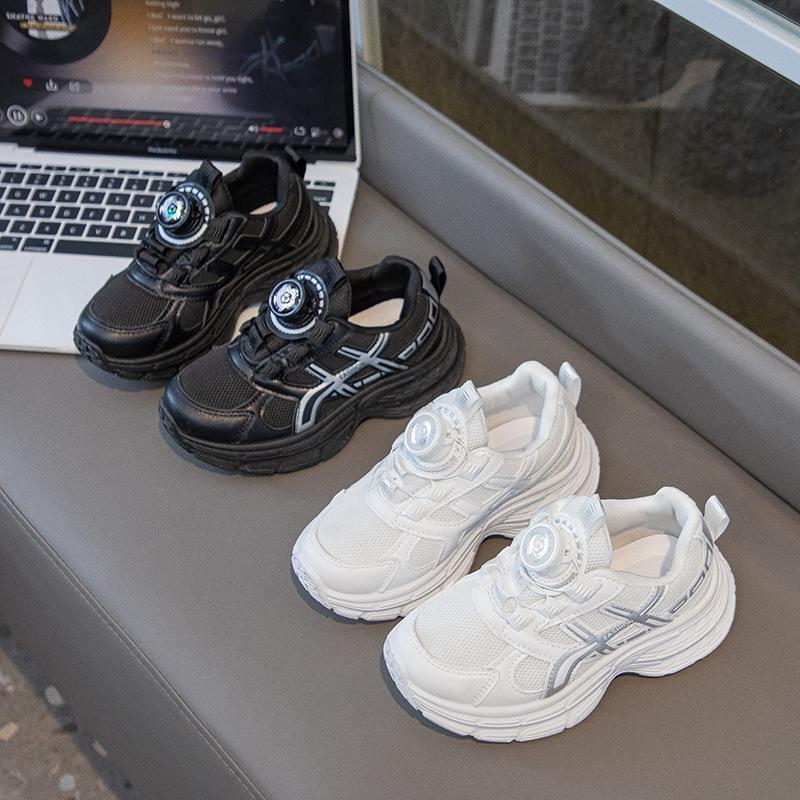 Children's New Sports Shoes 2025 Autumn Comfortable and Breathable Double Mesh Medium and Older Children's Fashion Casual Shoes Girls Classmates