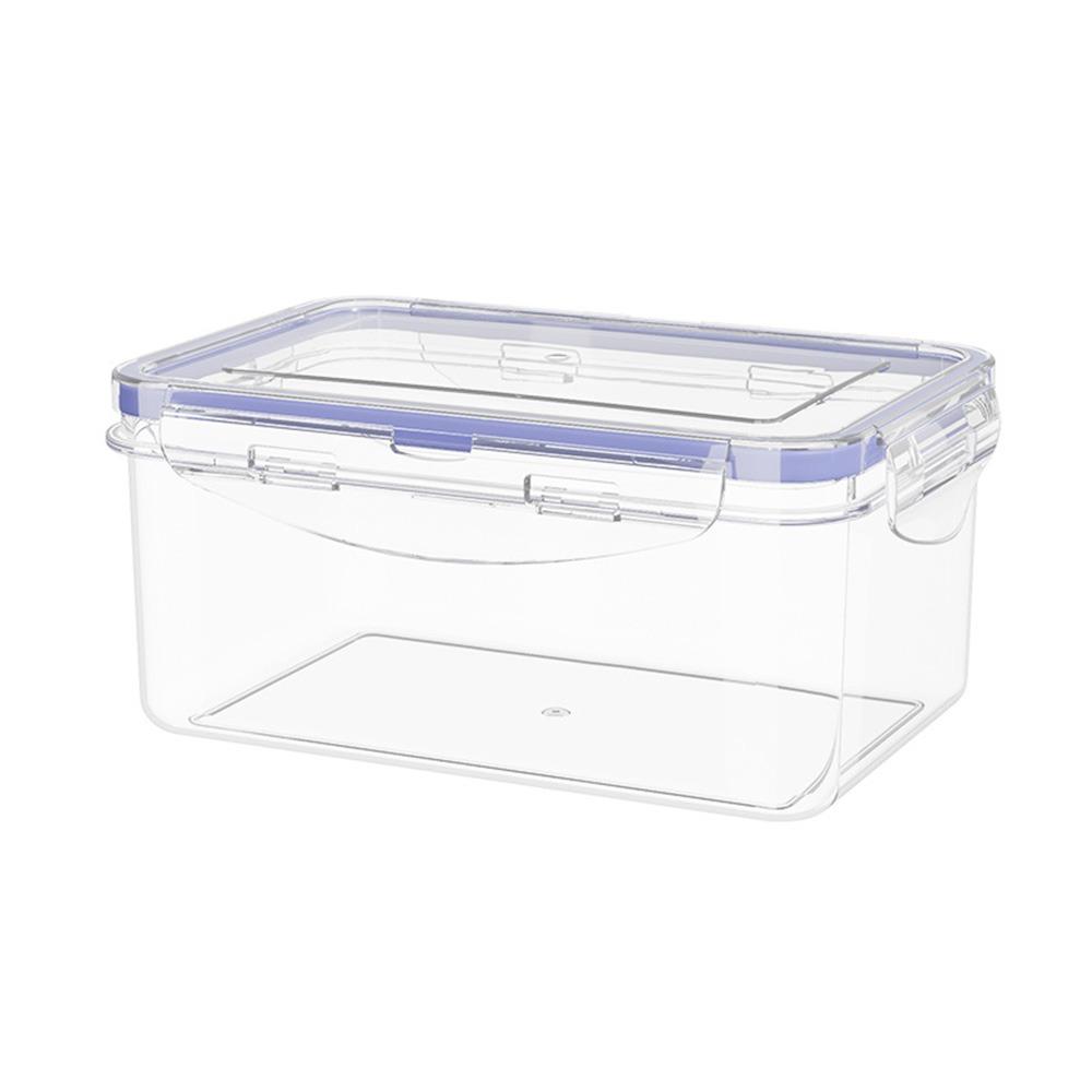 

Герметичные прямоугольные прозрачные пластиковые ланч-боксы-крисперы, портативный контейнер для хранения в холодильнике 1000ml