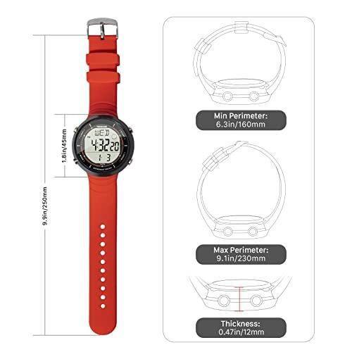 Multifunction Sports Watch for Women, 100m Water Resistant, Perfect for Swimming, Diving, and Surfing, with Alarm, Calendar, Stopwatch, Dual Time, and