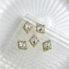 Xi Fei Hui Palace Alloy Nail Art Jewelry New Chinese-Style Explosive Flash Fertilizer Square Love Water Drop Diamond Palace Armor With Diamond