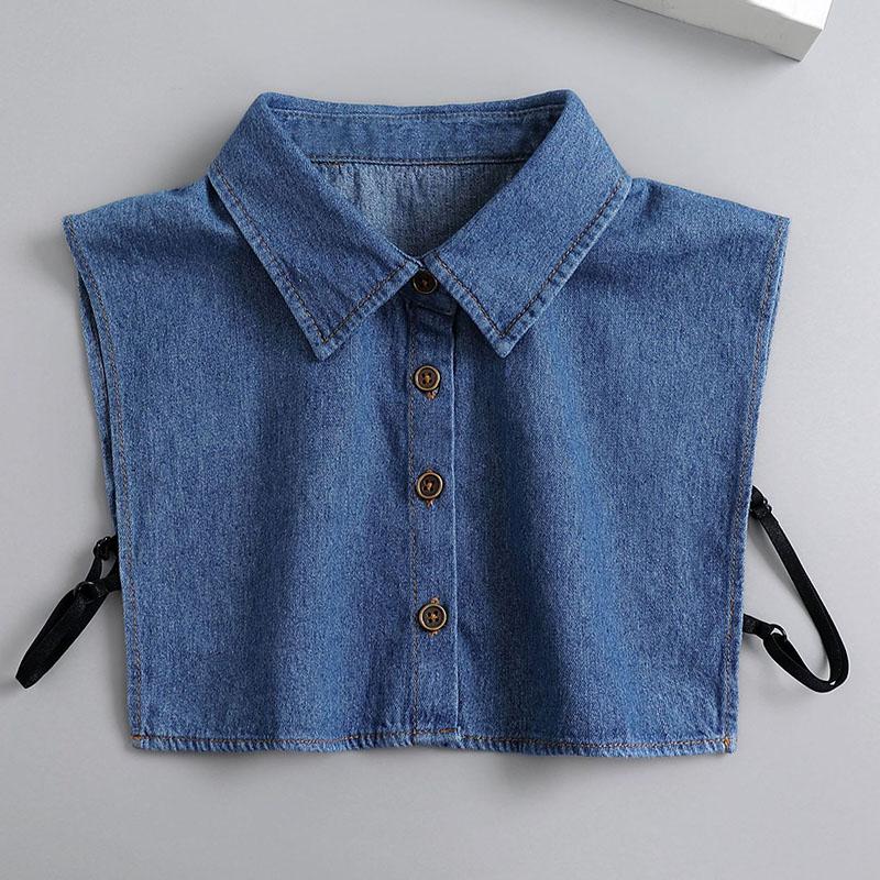 Fashion  Front Tie White Fake Collar for Women Stand Detachable Collar Fake Girls Vintage Lace Ladies False Blouse Collar