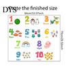 Number Wall Sticker 2Pcs/Set Cartoon 1-10 Numbers Animal English Words Educational PVC Living Room Learning Decal Kindergarten Supplies