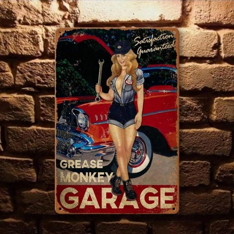 1 Piece Retro Metal Tin Sign Decorative Painting 8x12 Inch Office Living Room Patio Wall Decor
