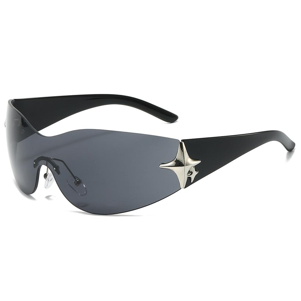 NWOGLSS T1128 Trending UV400 Custom Star Decoration Women Y2K Sunglass