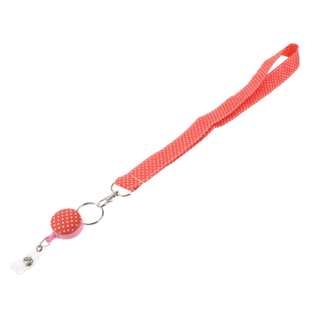 Cloth Material Card Holder Lanyard Badge Holder Neck Strap with Metal Lobster Hook for Factory Worker