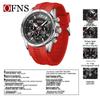 OFNS Men's Trendy Quartz Watch with Calendar, Multifunctional Small Seconds, 50m Waterproof - Casual Teenager Style