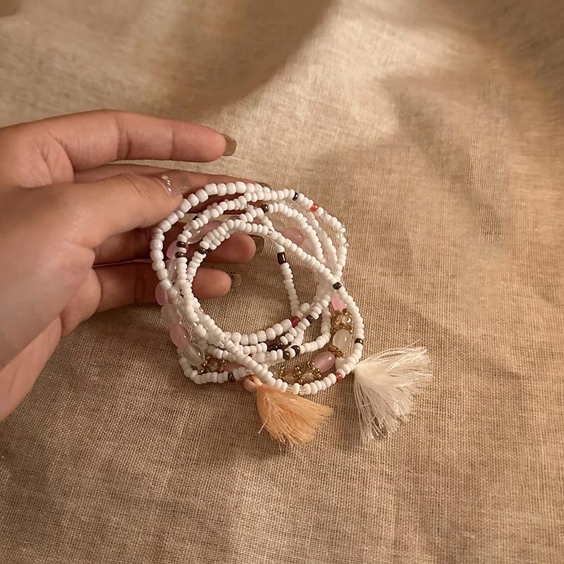Bohemian Miyuki Multi-Layer Beaded Bracelet: Summer Ethnic Style, Light Luxury Niche Retro Jewelry