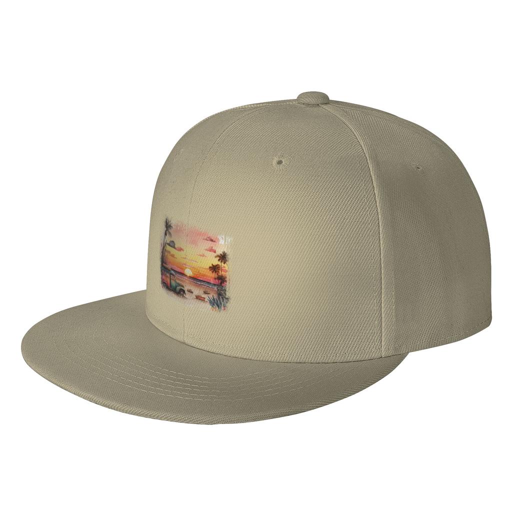 Fashion Beach Sunset Flat Brim Sun Hat  Instagram Style Brand Unisex Caps