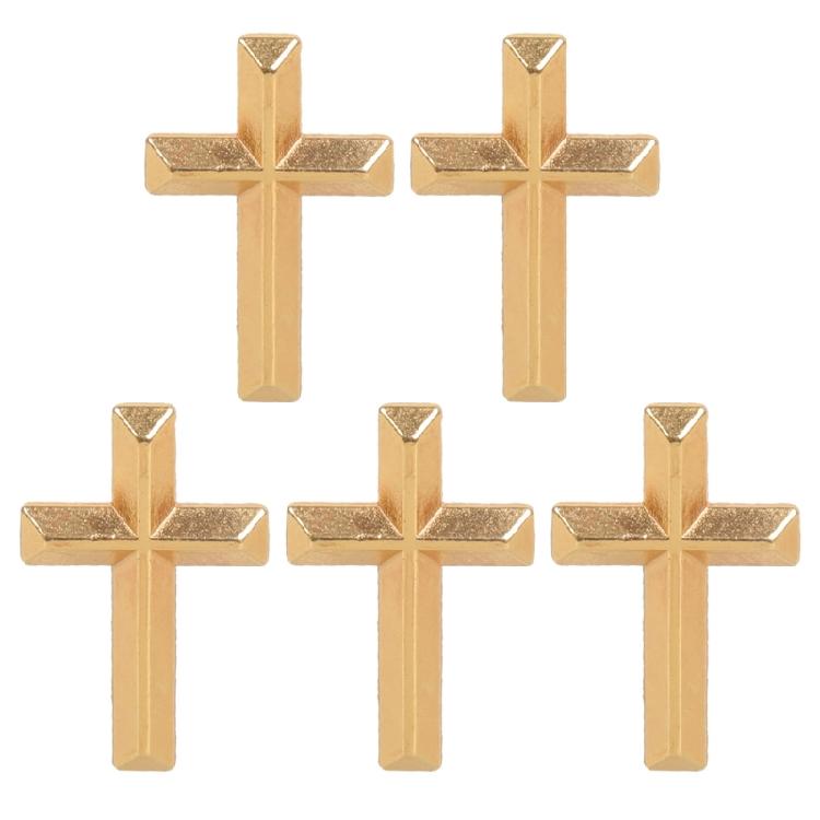 5 pezzi Spilla a croce versatile Distintivo religioso Accessorio cristiano Accessori per costume fatti a mano Regalo per cristiani