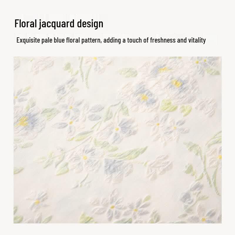 TUHUANG 100% Mulberry Silk New Chinese Style Jacquard Floral A-Line Long Dress