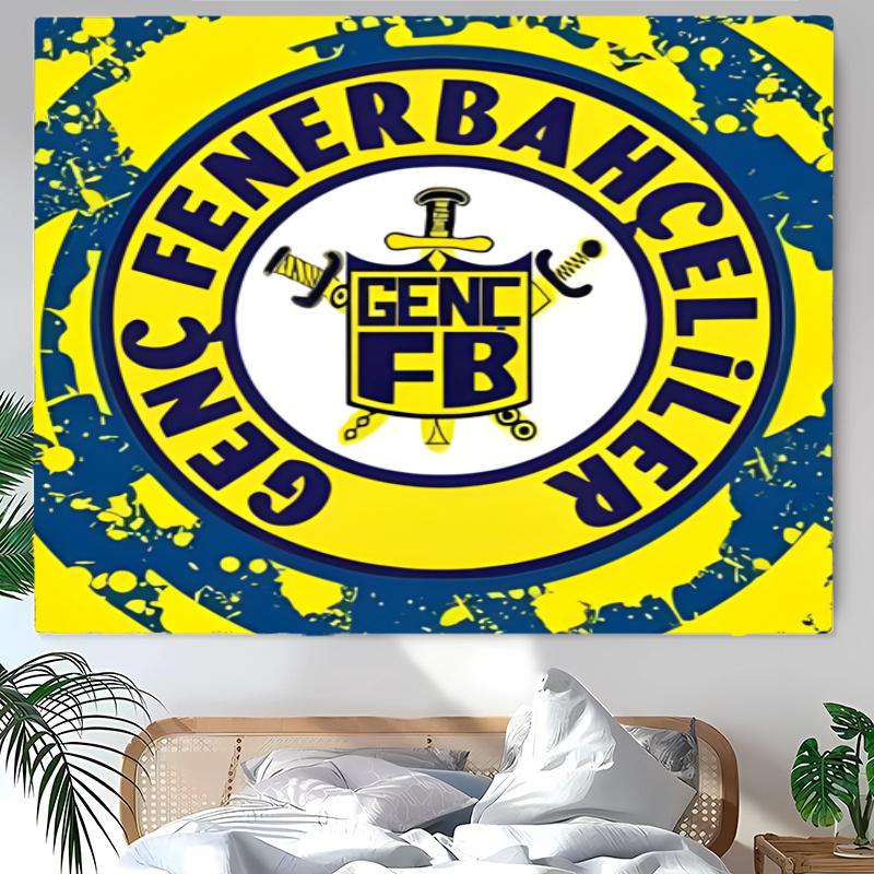 Fenerbahçe Spor Kulübü Tapestry Wall Hanging Room Background Cloth Home Decor Beach Mat Yoga Mat Sofa Bed Sheet