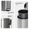 mVm Trash Set of 12L and 3L with Stylish Stainless Hidden Bag for Living and Offices Cans, 2, Capacity, Lids, Steel, Quiet, Pedal-Operated, Design,