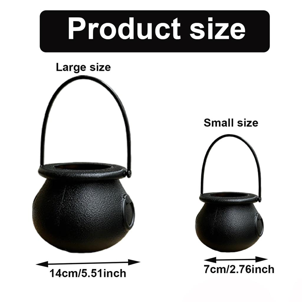 Halloween Hexenkessel Kürbis Geist Süßigkeiten Eimer Plastik Mini Halter Süßes oder Saures Partyzubehör Dekoration