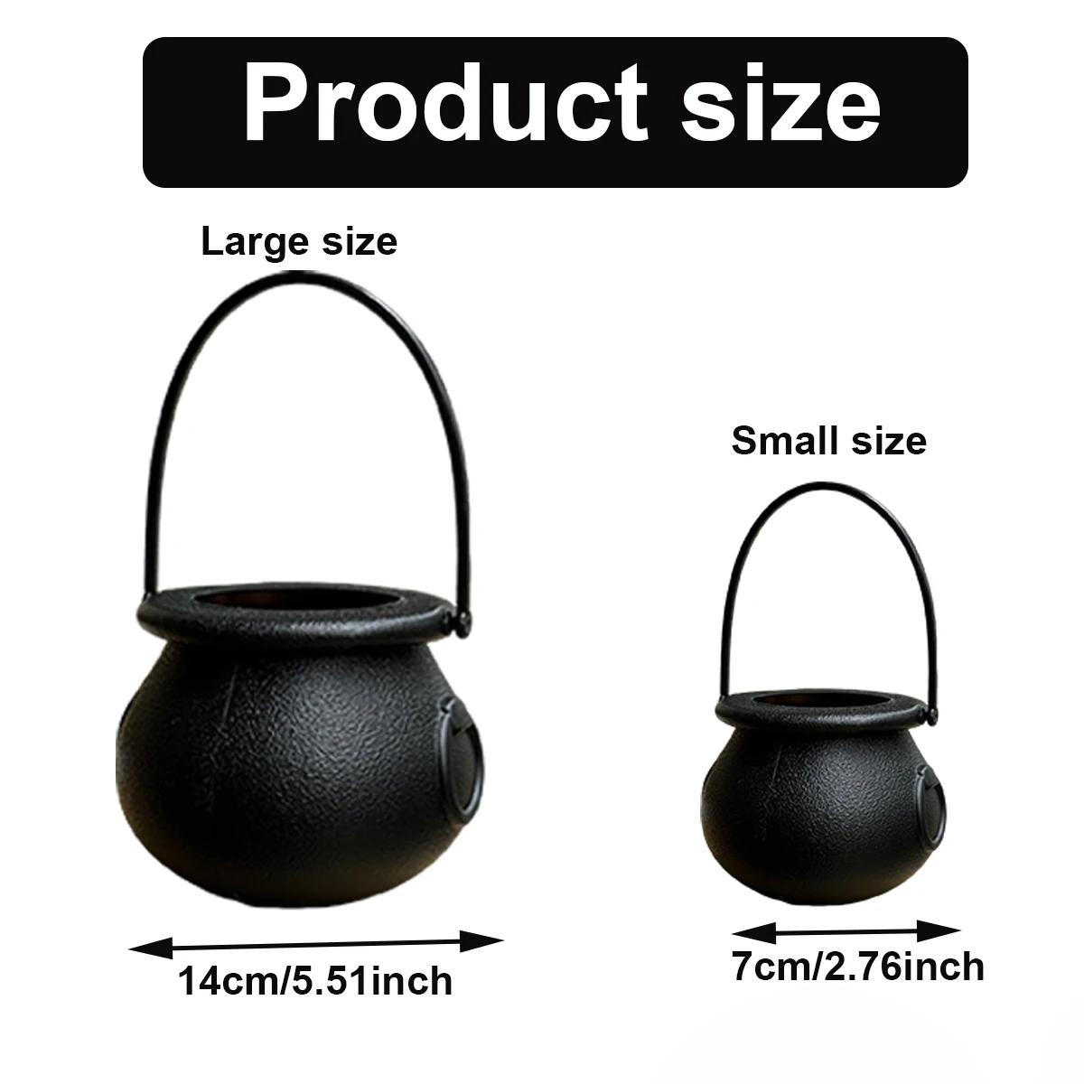 Halloween Witch Cauldron Pumpkin Ghost Candy Bucket Plastic Mini Holder Trick Or Treat Party Supplies Decoration
