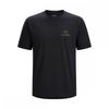 ArcTeryx Men S Crag Sl CoTTon Bird Word Crew ShorT Sleeve T ShirT 9535 24k