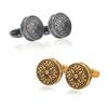 Dongguan Engraved Ancient Silver Greek Royal Pattern Cufflinks High-End Suit Shirt Men'S French Cuffs Sleeve Nails
