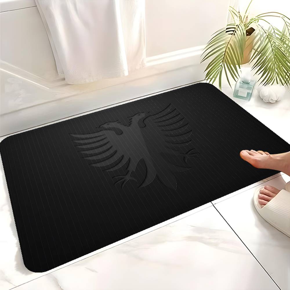 Tapis de sol drapeau de l'Albanie Style INS Chambre à coucher douce Sol de maison Buanderie Tapis antidérapant Tapis ménagers 40x60 cm