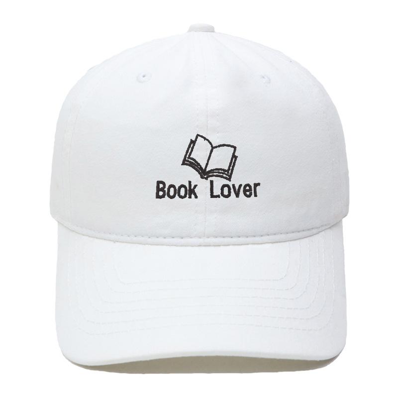 New Book lover embroidered baseball cap washed retro men's and women's casual versatile sunshade cap