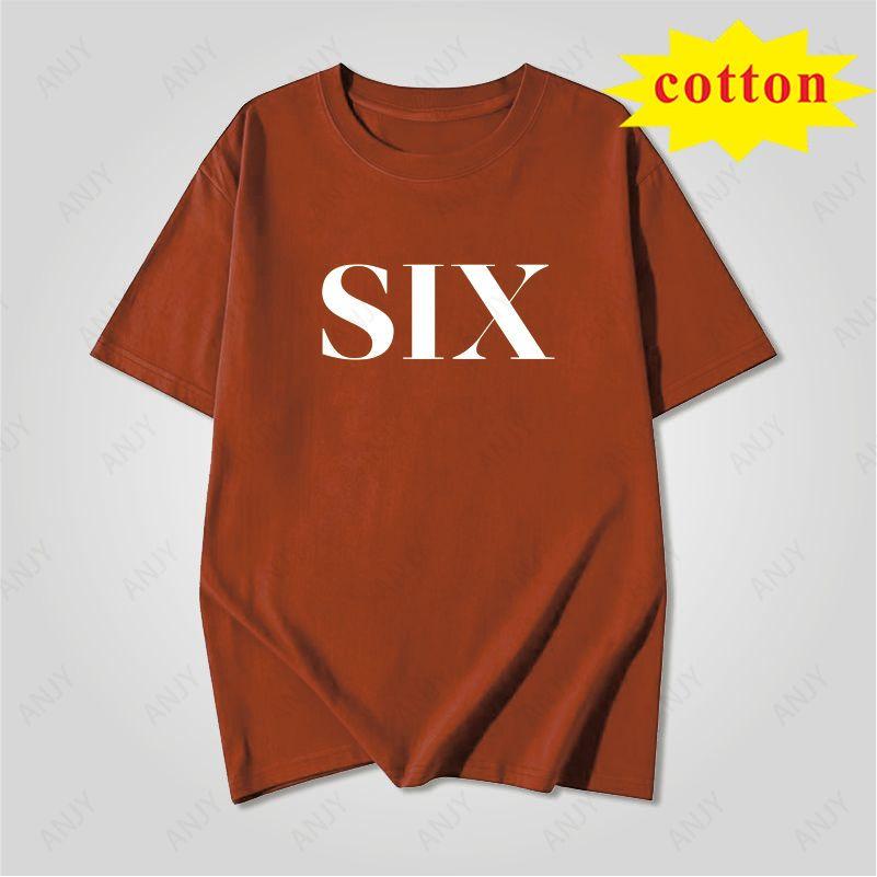 Musical Six Minimalist Printed Tshirt For Both Unisex And Unisex Round Neck Pure Cotton Short Sleeved Top