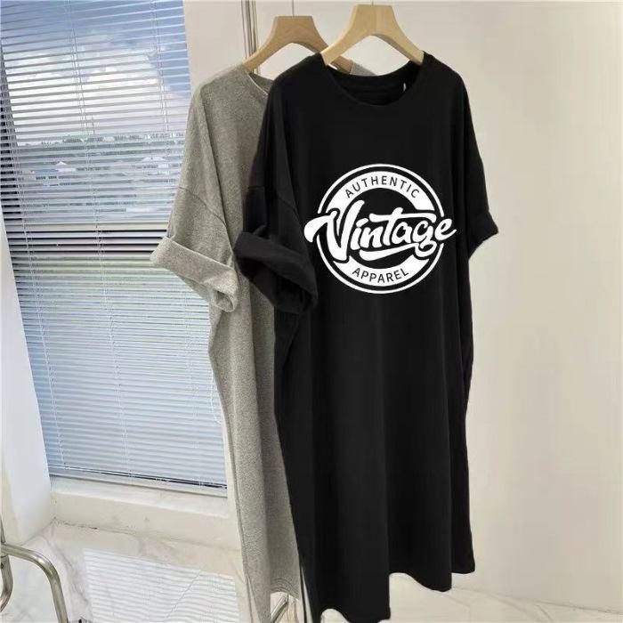 

Свободное платье-футболка большого размера с короткими рукавами, длинное летнее платье, доходящее до колен, прикрывающее живот и делающее вас стройнее благодаря облегающему крою. 3XL чёрный