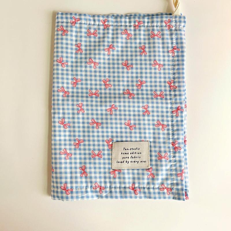 1Pc Plaid Rural Style Photography Props Fresh Sweet Restaurant Decoration Originality Bow Placemat Decorative Cloth Cotton