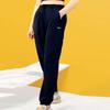 Li Ning Sports Fashion Series Solid Color Elastic Waist Loose Fit Knitted Joggers Women Bottoms Black AYKR470-1