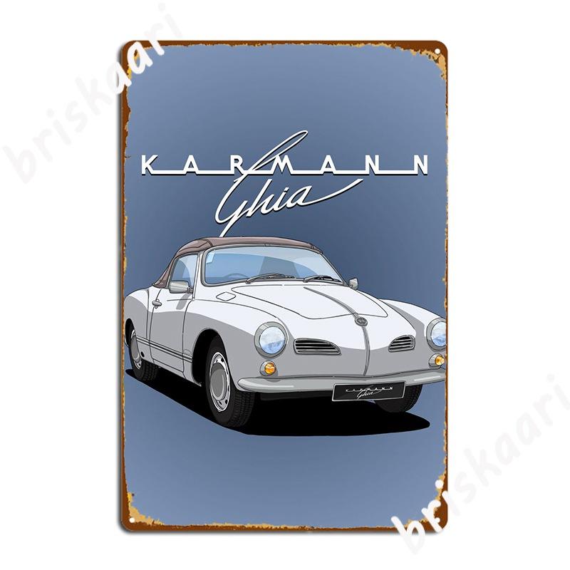 

Karmann Ghia Retro Metal Plaque Poster personalized Club Bar Club Party Plaques Tin sign Poster 20x30cm