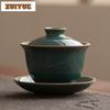 200ml Ge Kiln Gaiwan Elegant Tea Bowl Tea Tureen Tea Bowl With Lid Kit Tea Brewing Cover Bowl Teaset Accessories Decoration