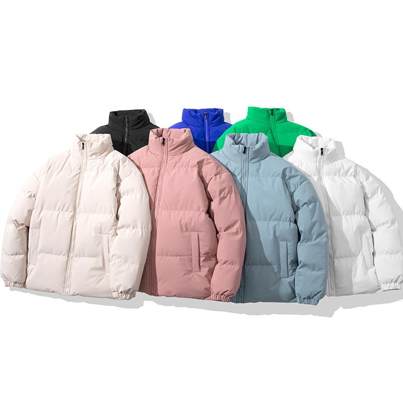Stand-up Collar Cotton Clothing Men and Women with The Same Paragraph Winter Thickened Down Cotton Jacket Couples Clothing Cotton Coat Jacket Men