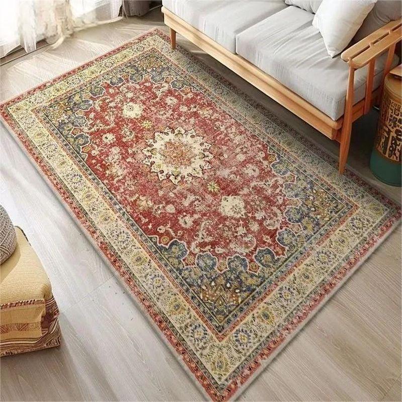 Red Brown Geometric Area Rug Modern Abstract Carpet For Living Room Bedroom Dining Office Large Floor Mat Home Decor