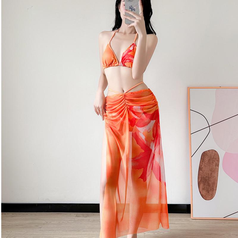 Goddess Holiday: Three-Piece Island Style Bikini - Sexy Vacation Swimsuit for Women