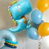 39Pcs Set Cartoon Cute Dinosaur Foil Balloons Macaron Colored Latex Ball 1-9 Year Girls Kids Dinosaur Themed Birthday Party Deco