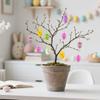 Easter Hanging Eggs, Colorful Plastic Easter Egg Ornaments, Decorative Hand-painted Balls