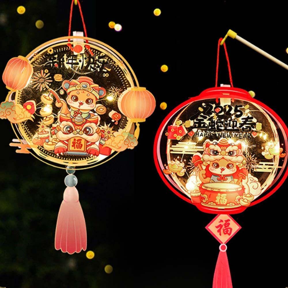 Transparent 2025 Snake Year Portable Lantern Traditional Spring Festival Supplies  Lantern Festival