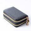 Leopard Print Accordion Wallet: Women's Double Zipper Coin Purse & Multi-Card Holder