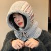 Pullover Hat Jacquard Balaclava Hat Printed Winter Cap Fashion Fair Isle Style Knitted Hat  Outdoor
