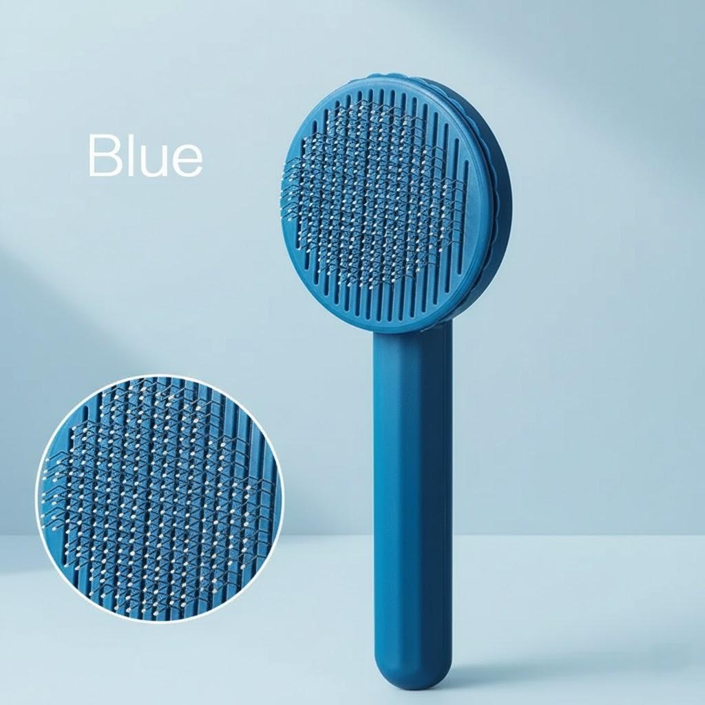 Pet Comb De-shedding Self-Cleaning Dog Cat Massage Wire Brush Hair Removal Tool for Pet Grooming