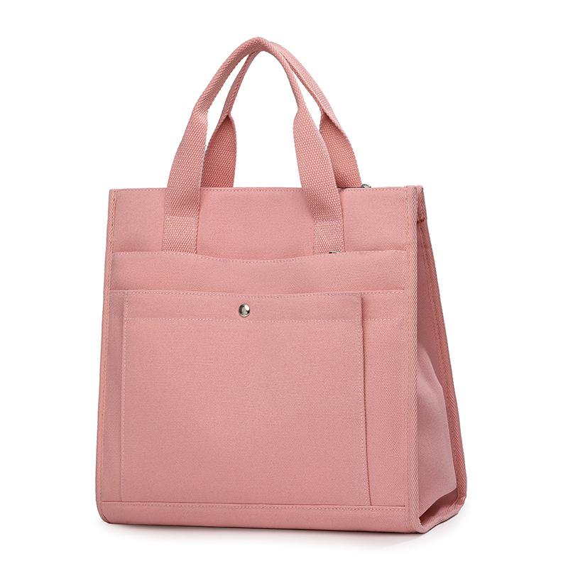 Canvas Bag Women's Large Capacity Multi-Pocket Tote Bag
