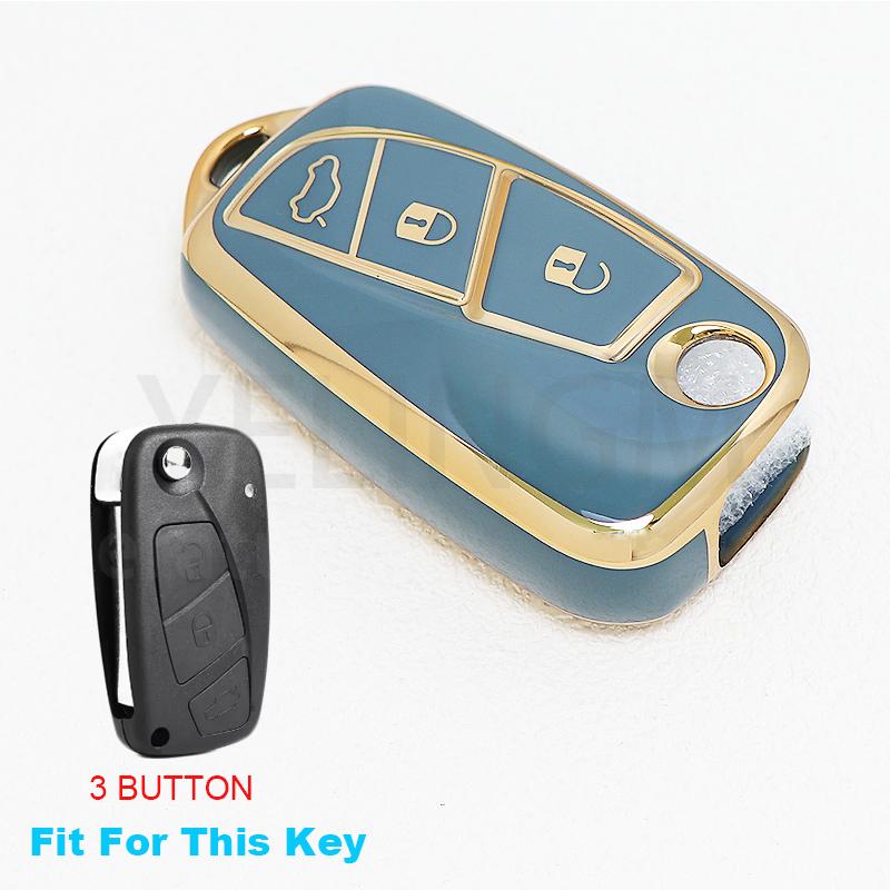 Husă Nouă TPU pentru Cheie Tip Briceag Auto Pentru Fiat 500 Panda Stilo Punto Doblo Grande Bravo 500 Ducato Microbuz Carcasă Fob Accesorii