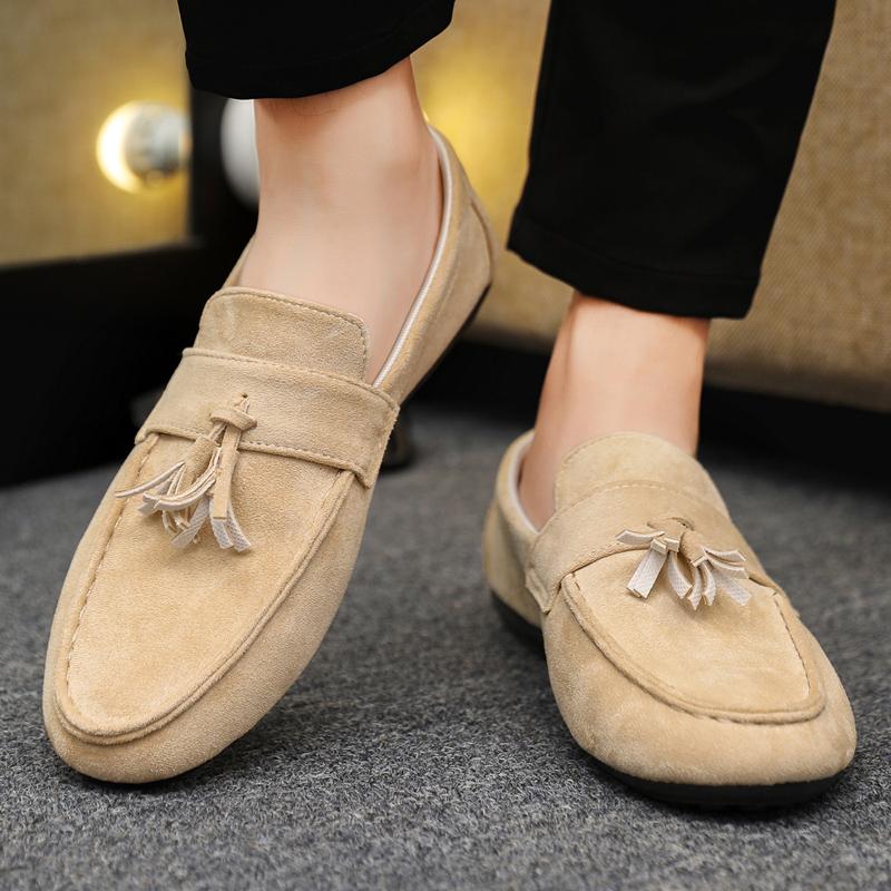 Tassel Man Moccasins Large Size 45 46 Penny Loafers Men Casual Shoes Lightweight Slip On Men's Flats Fashion Male Driving Shoes