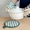 1Pc 18x18cm Round Striped Polka Dot Cotton Insulation Pad Baking Tool Kitchen Cup Table Mat Home Decor
