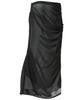 Peulleeoeob Draped Mesh Layered Long Skirt (Fl-264_Black)