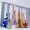 Glass Vase for Centerpiece Modern Elegant Flower Vase Candle Holder for Wedding Home Decor Housewarming Gift Yellow